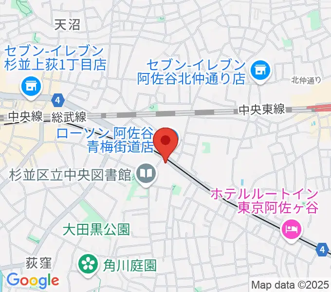 荻窪 かふぇ＆ほーる with遊の地図