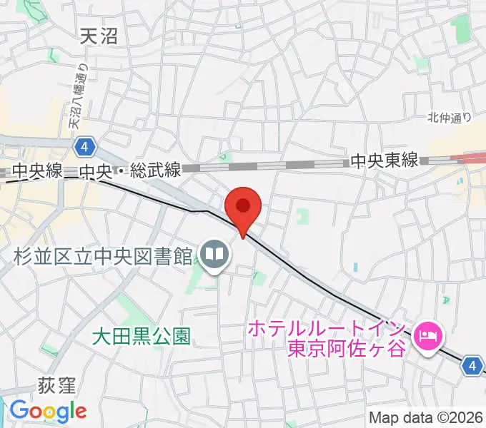 荻窪 かふぇ&ほーる with遊の地図