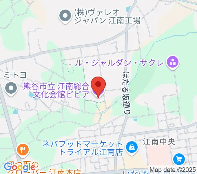 江南総合文化会館ピピアの地図