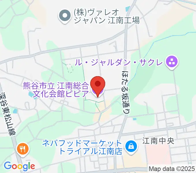 江南総合文化会館ピピアの地図