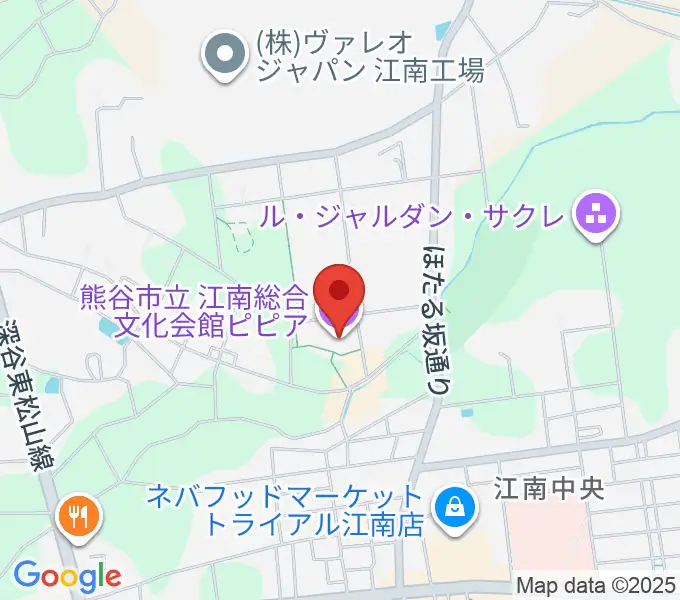 江南総合文化会館ピピアの地図