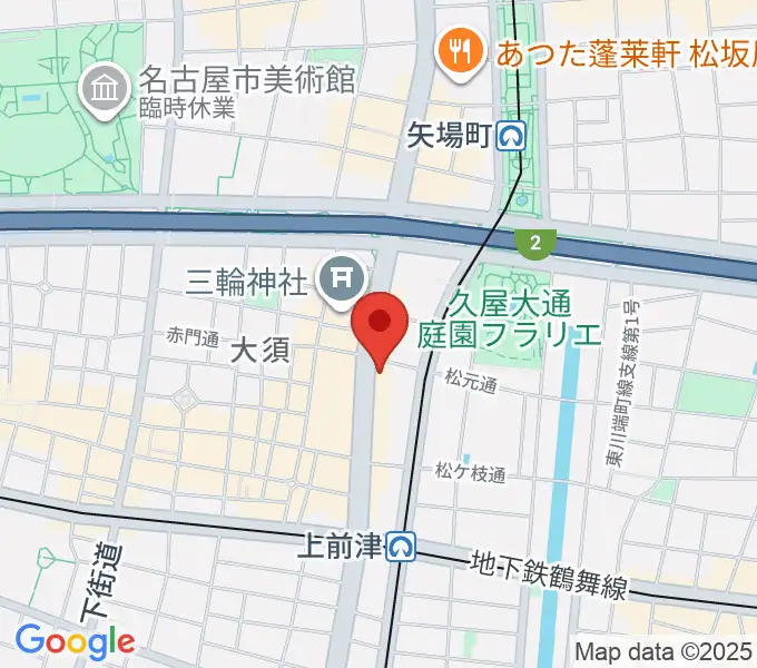 ESPギタークラフトアカデミー名古屋校の地図