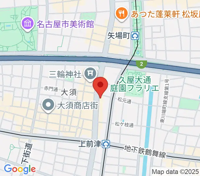 ESPギタークラフトアカデミー名古屋校の地図