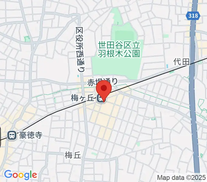 ガードアイランドスタジオ梅ヶ丘店の地図