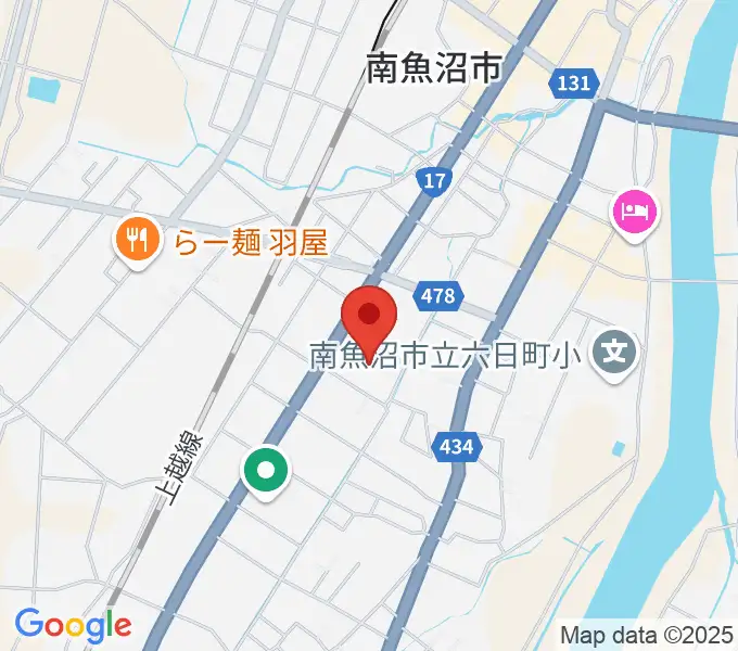 南魚沼市民会館の地図
