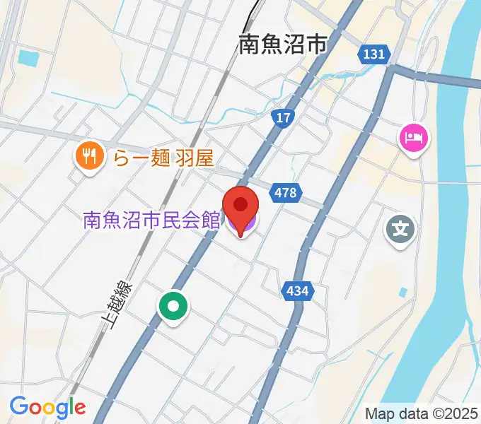 南魚沼市民会館の地図