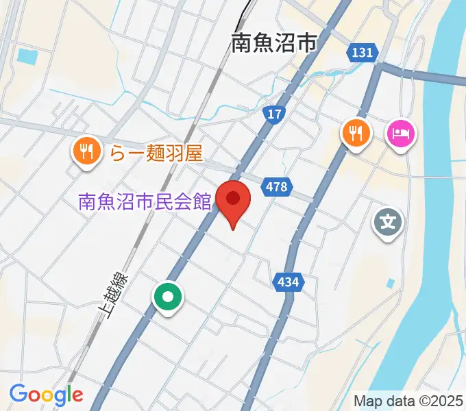 南魚沼市民会館の地図