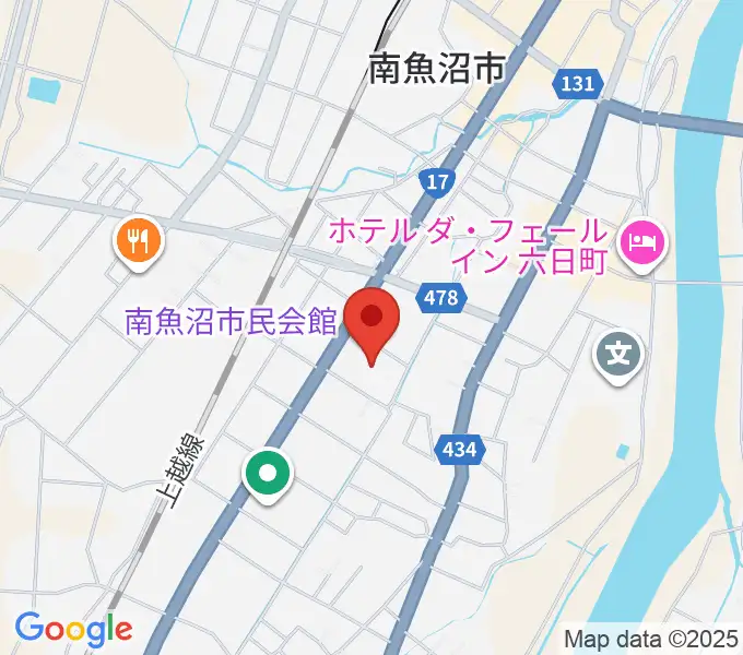 南魚沼市民会館の地図