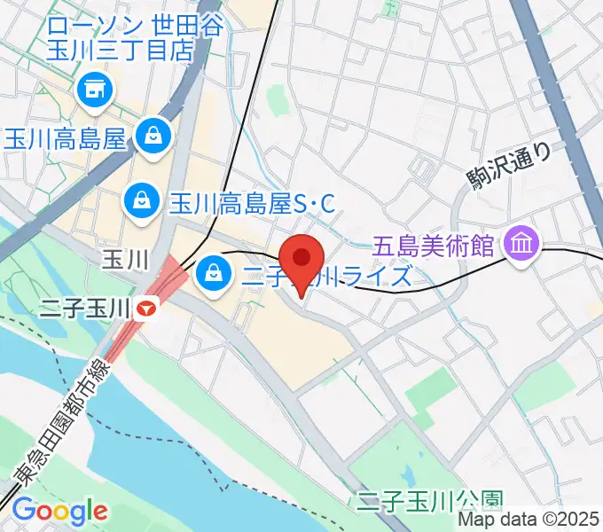 二子玉川オーキッドミュージックサロンの地図