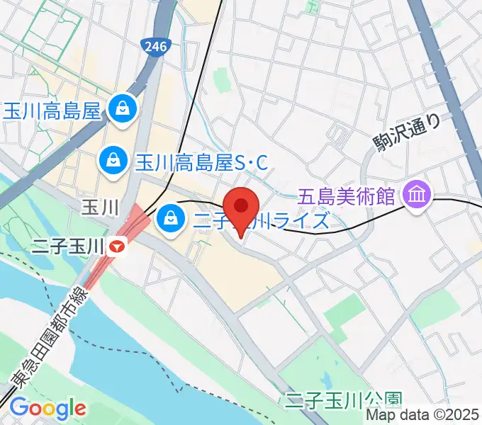 二子玉川オーキッドミュージックサロンの地図