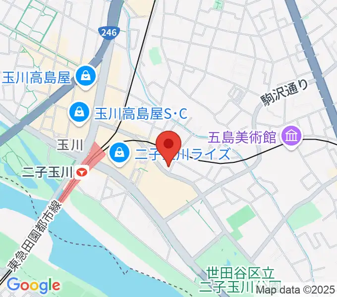 二子玉川オーキッドミュージックサロンの地図