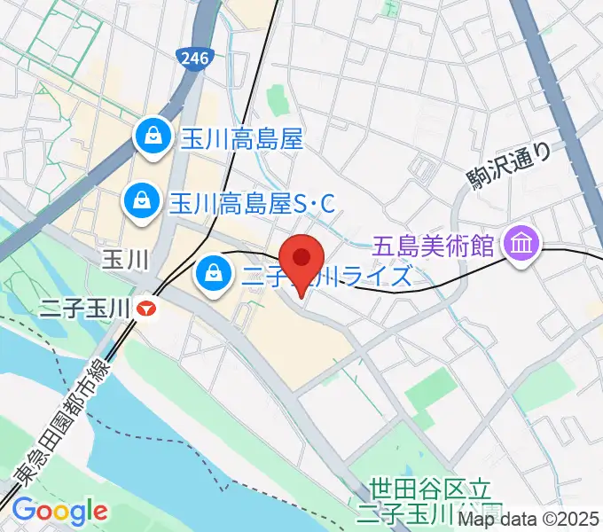 二子玉川オーキッドミュージックサロンの地図