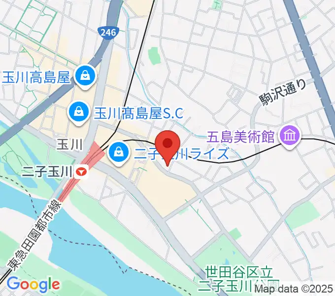 二子玉川オーキッドミュージックサロンの地図