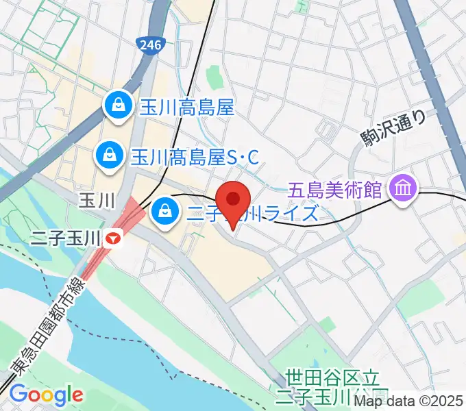 二子玉川オーキッドミュージックサロンの地図