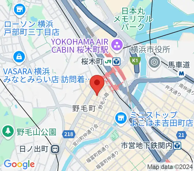 ジャズミュージアムちぐさの地図