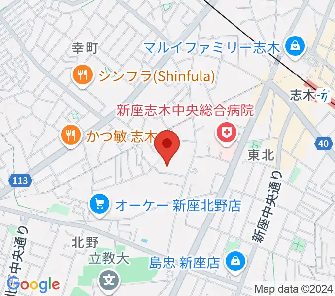 ムジカアシード志木校の地図