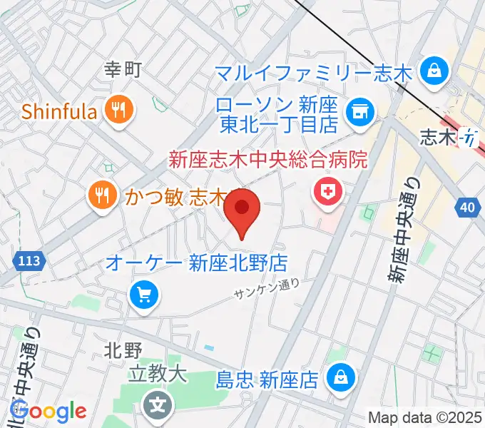 ムジカアシード志木校の地図