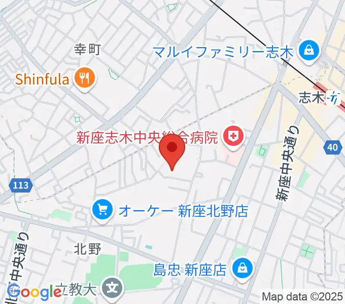 ムジカアシード志木校の地図