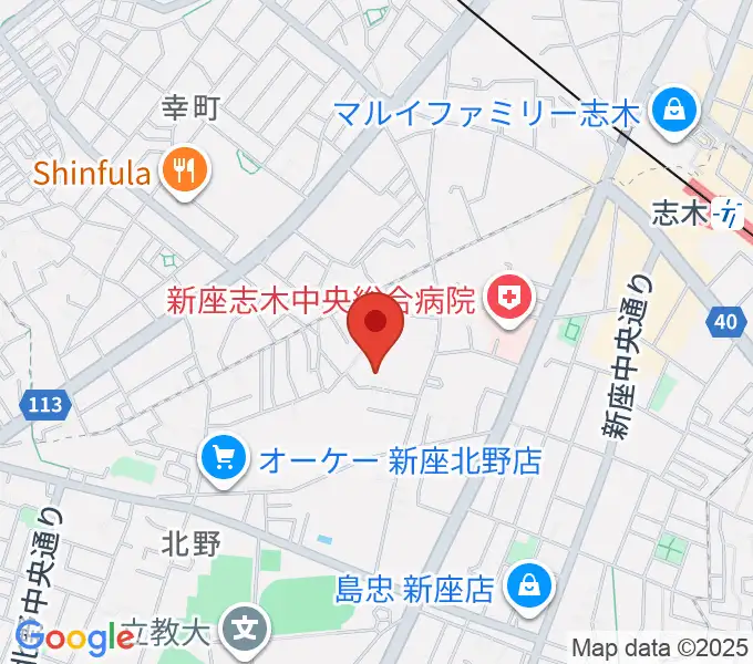 ムジカアシード志木校の地図
