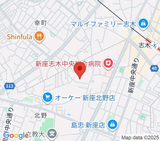 ムジカアシード志木校の地図