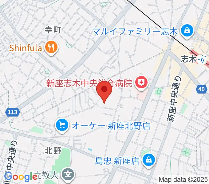 ムジカアシード志木校の地図
