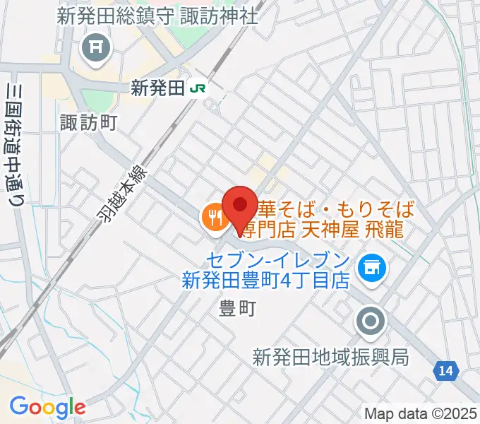わたじん楽器 新発田の地図