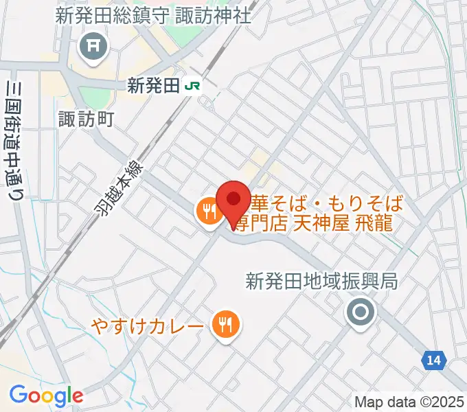 わたじん楽器 新発田の地図