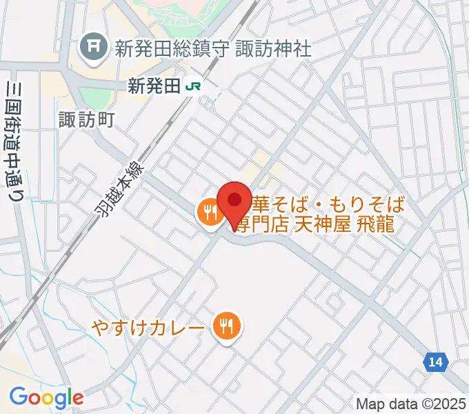 わたじん楽器 新発田の地図