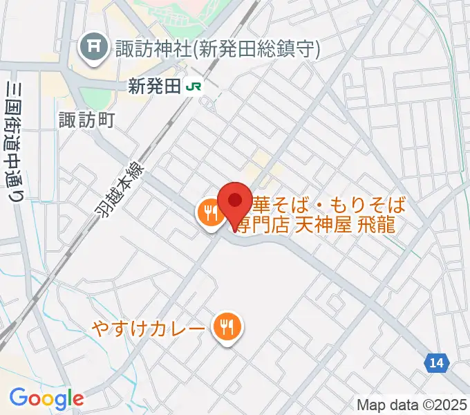 わたじん楽器 新発田の地図