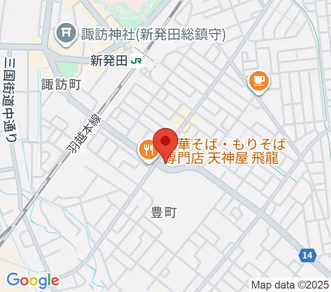 わたじん楽器 新発田の地図