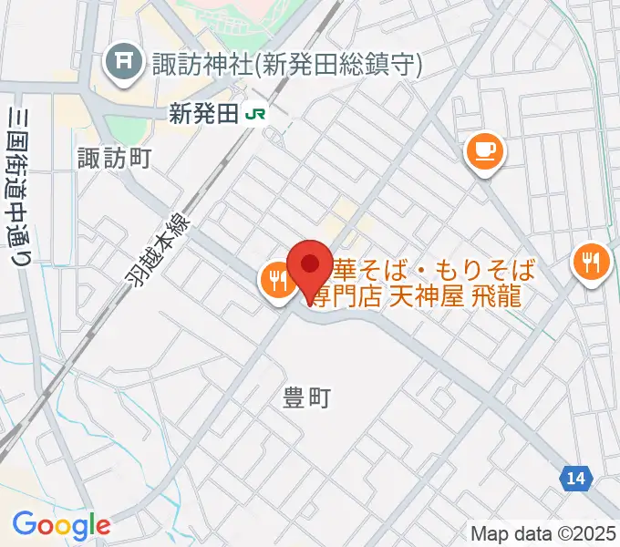 わたじん楽器 新発田の地図