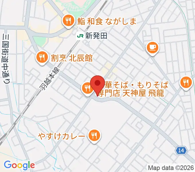 わたじん楽器 新発田の地図