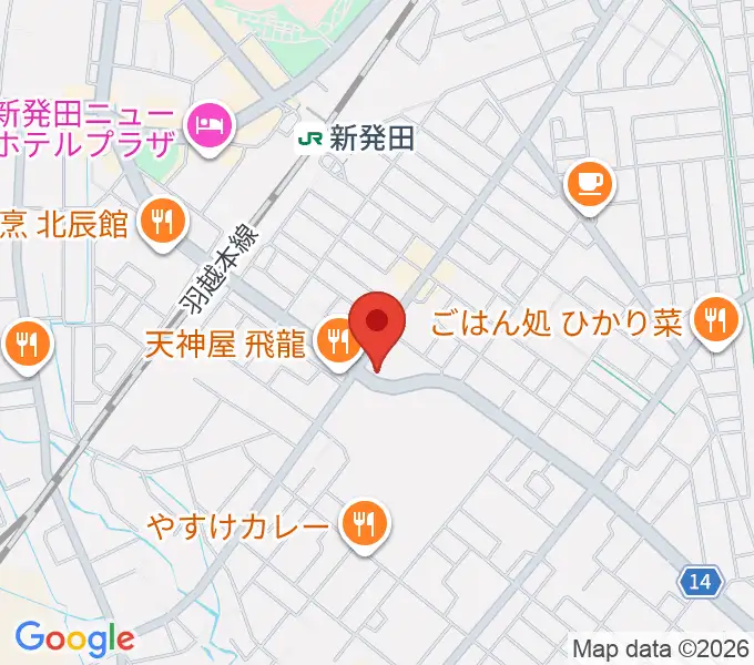 わたじん楽器 新発田の地図