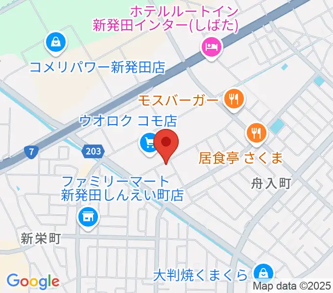 わたじん楽器 新発田センターの地図
