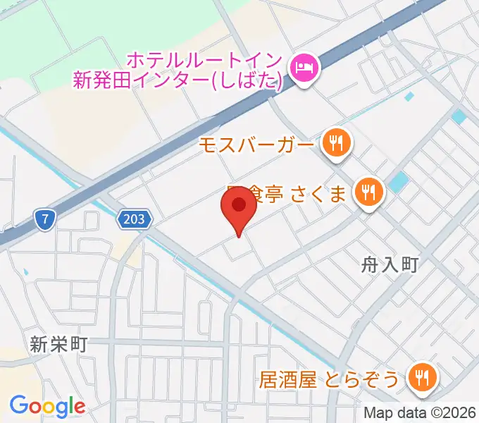 わたじん楽器 新発田センターの地図