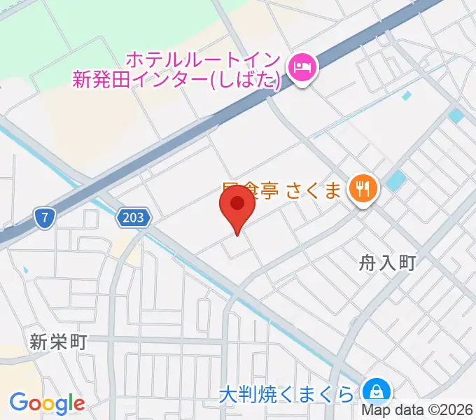 わたじん楽器 新発田センターの地図