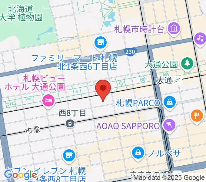 札幌ザ・ルーテルホールの地図