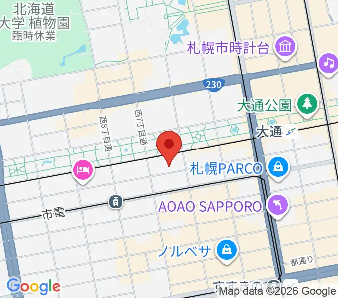 札幌ザ・ルーテルホールの地図