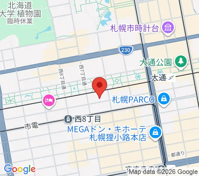 札幌ザ・ルーテルホールの地図