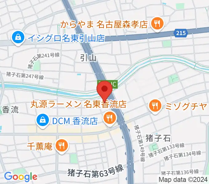 安達チェンバロ工房の地図