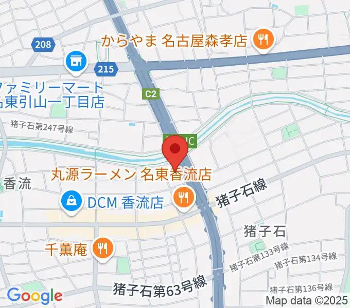 安達チェンバロ工房の地図