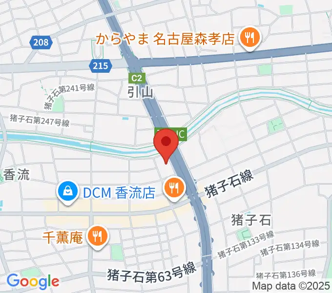 安達チェンバロ工房の地図