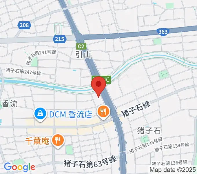 安達チェンバロ工房の地図