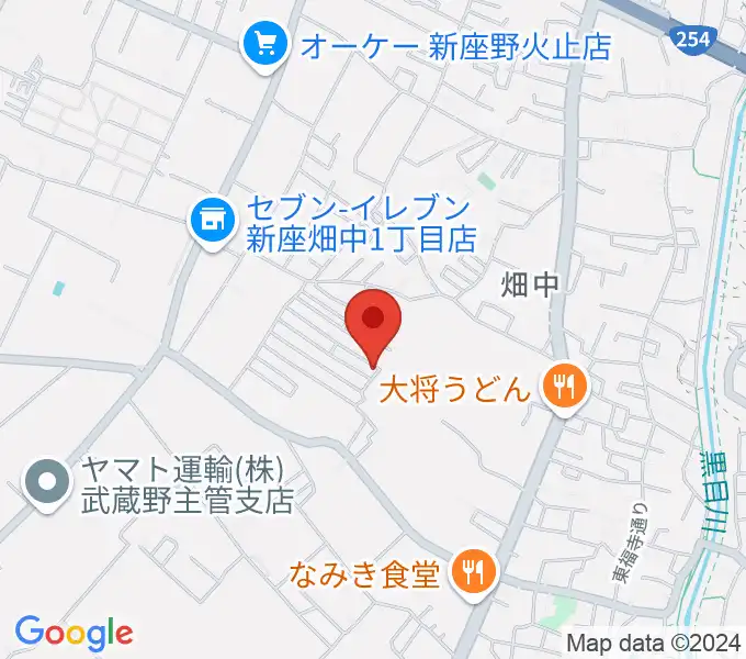 久保田チェンバロ工房の地図