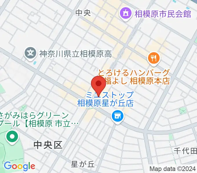 相模原メイプルホールの地図