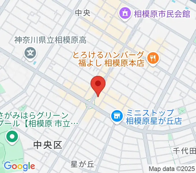 相模原メイプルホールの地図