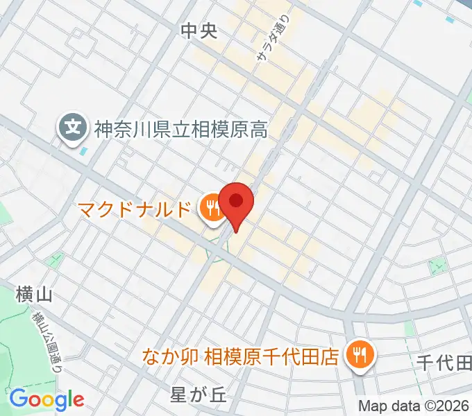 相模原メイプルホールの地図