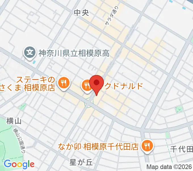 相模原メイプルホールの地図