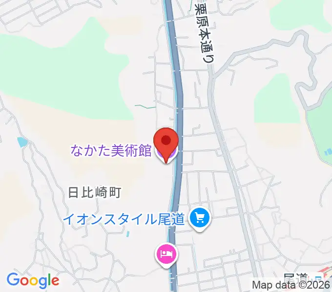なかた美術館の地図