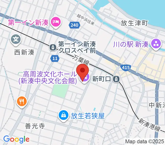 高周波文化ホールの地図